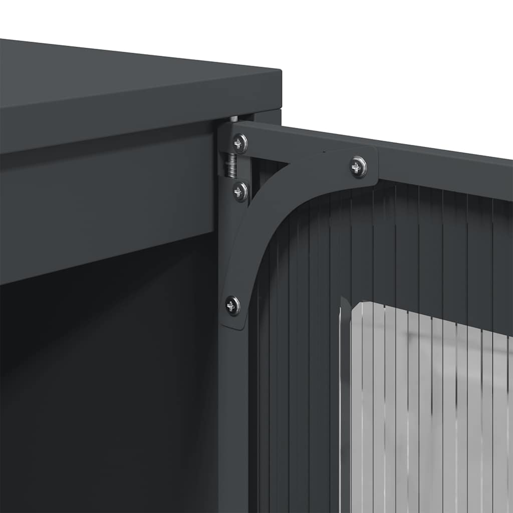 Highboard antracit 68x39x107 cm acél