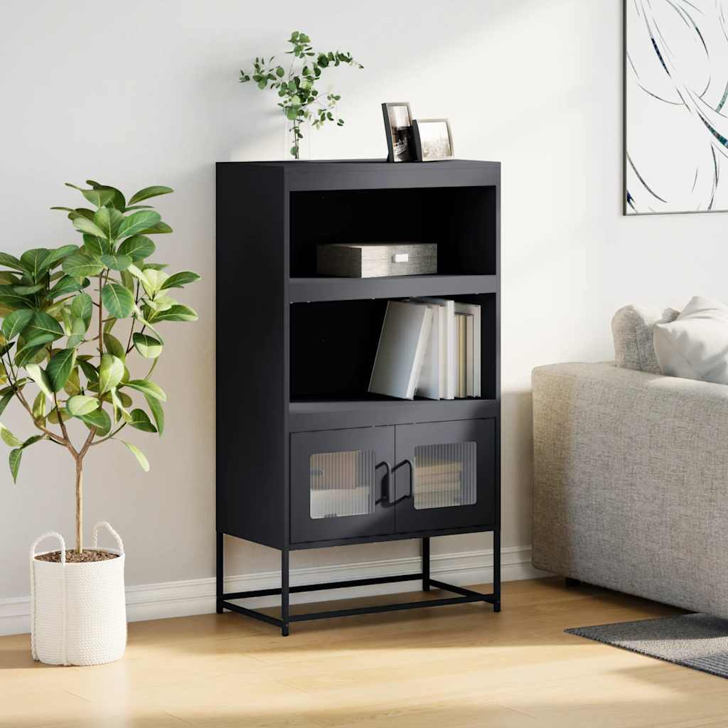 Highboard antracit 68x39x123 cm acél