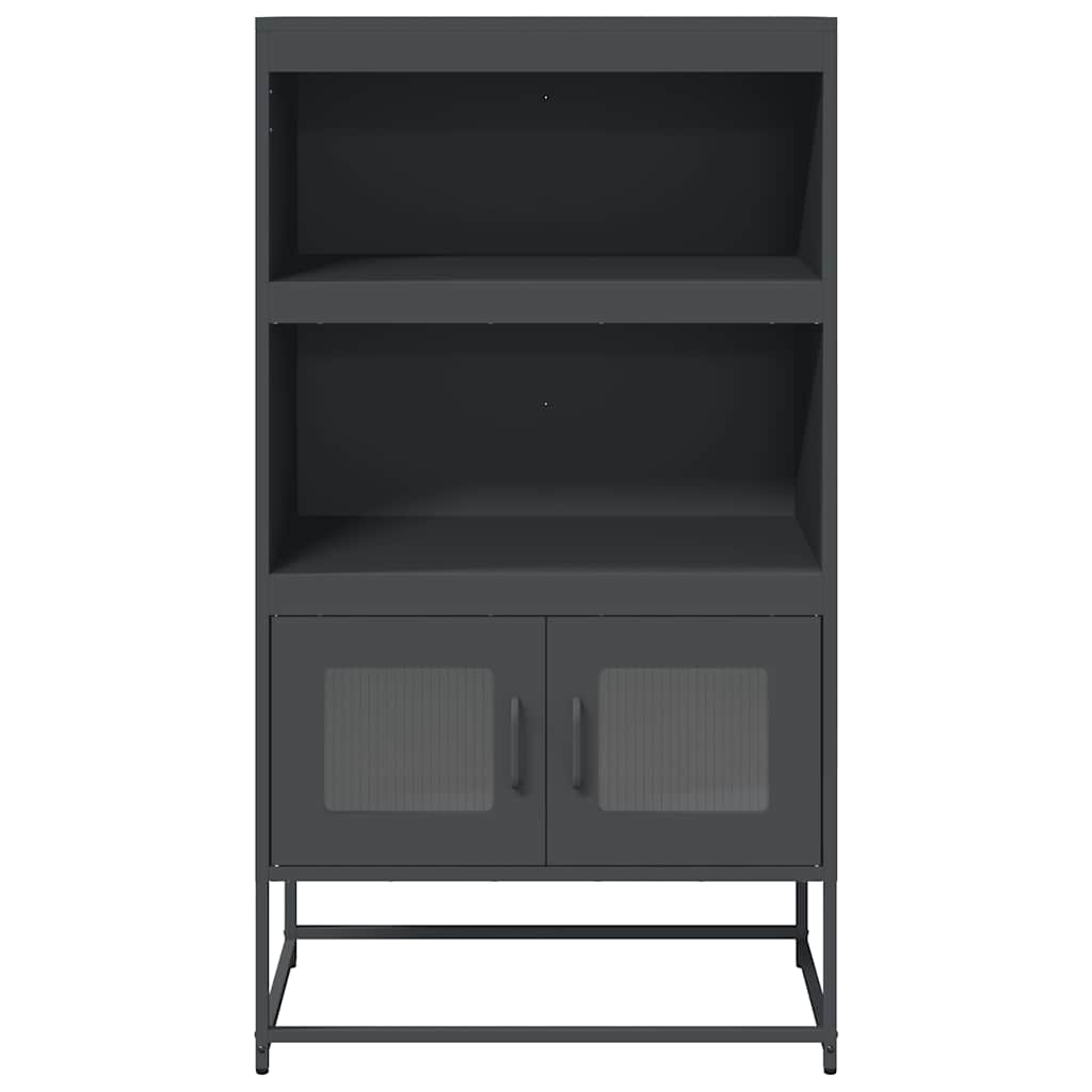 Highboard antracit 68x39x123 cm acél