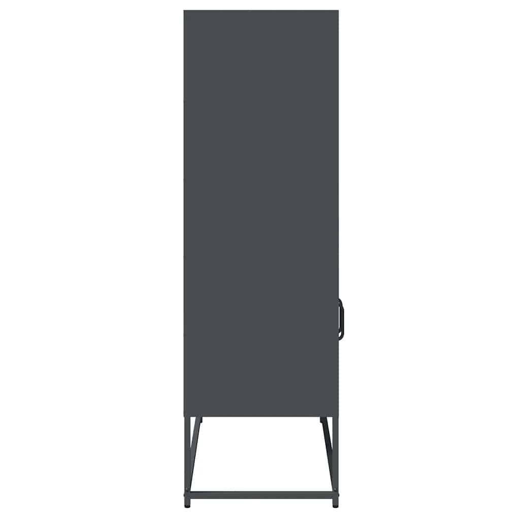 Highboard antracit 68x39x123 cm acél