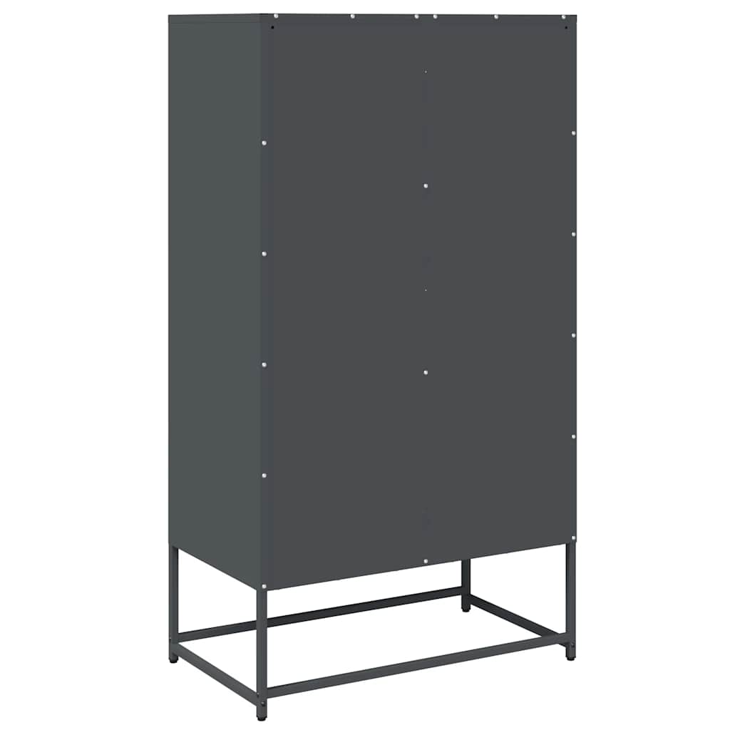 Highboard antracit 68x39x123 cm acél