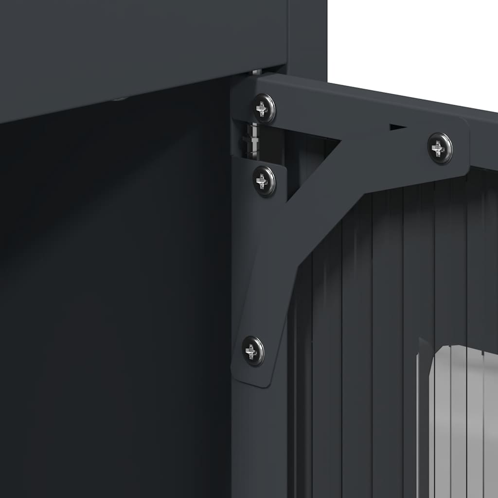 Highboard antracit 68x39x123 cm acél