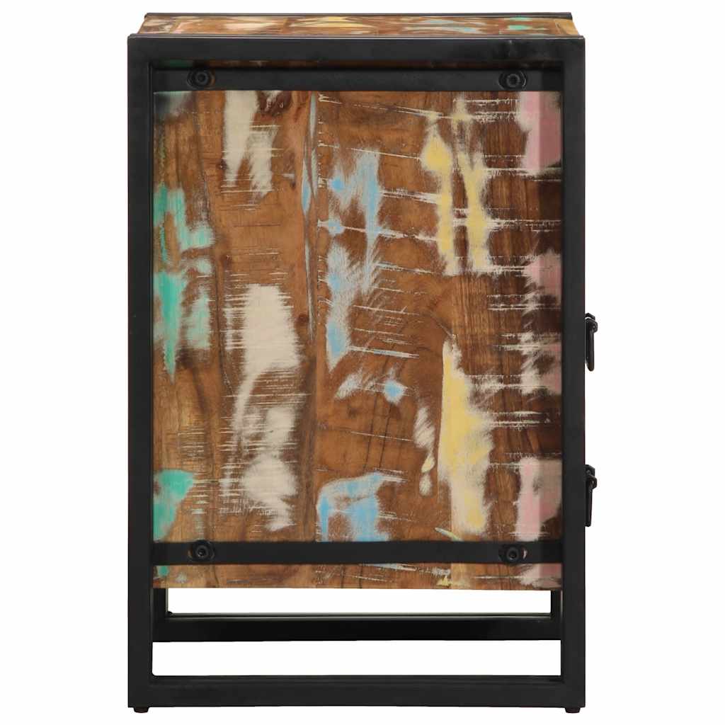 Tömör újrahasznosított fa éjjeliszekrény 40x40x59 cm