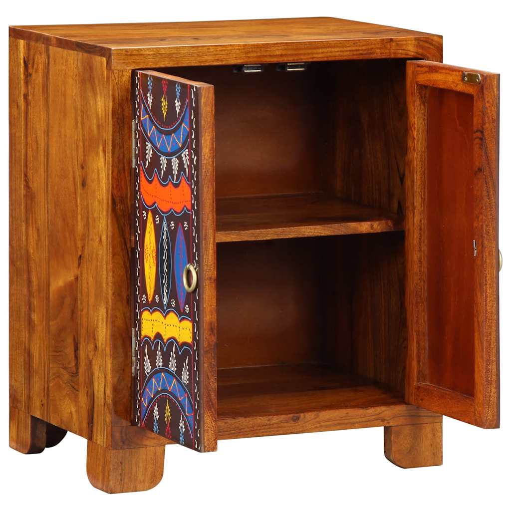 Tömörfa akácfa többszínű komód 50x35x60