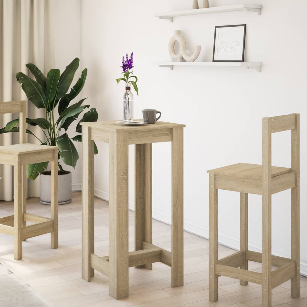 Sonoma tölgy színű szerelt fa bárasztal 51 x 50 x 103,5 cm