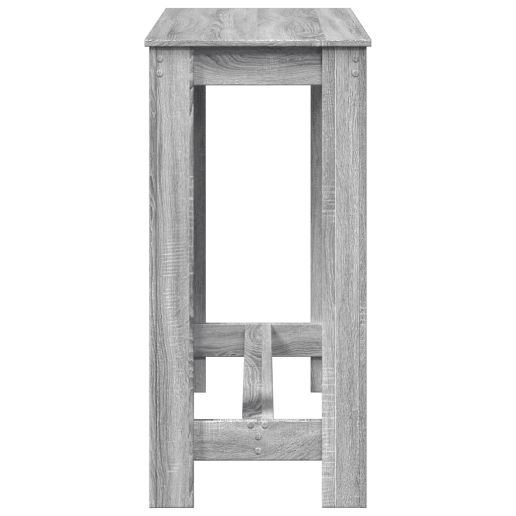 Szürke sonoma színű szerelt fa bárasztal 102 x 50 x 103,5 cm