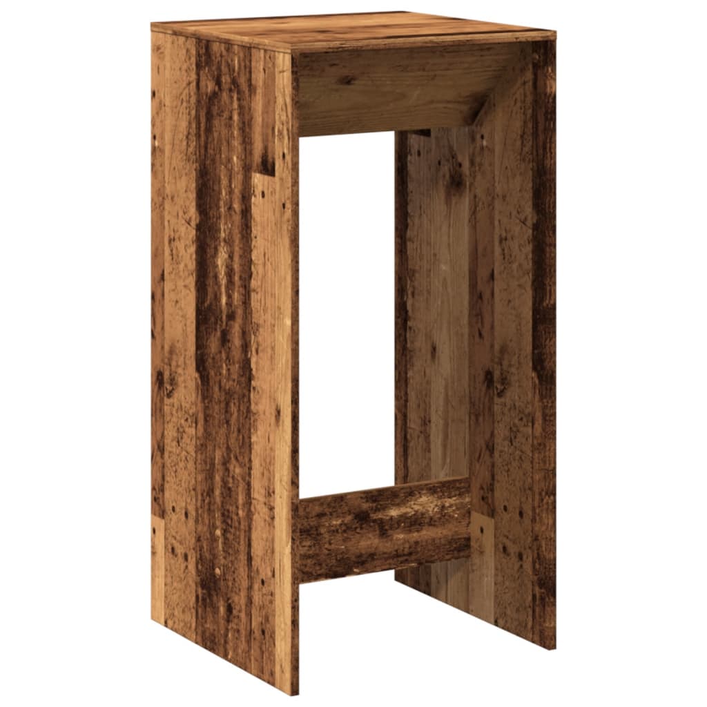 Antik fa színű szerelt fa bárasztal 51 x 50 x 103,5 cm Antik fa színű szerelt fa bárasztal 51 x 50 x 103,5 cm