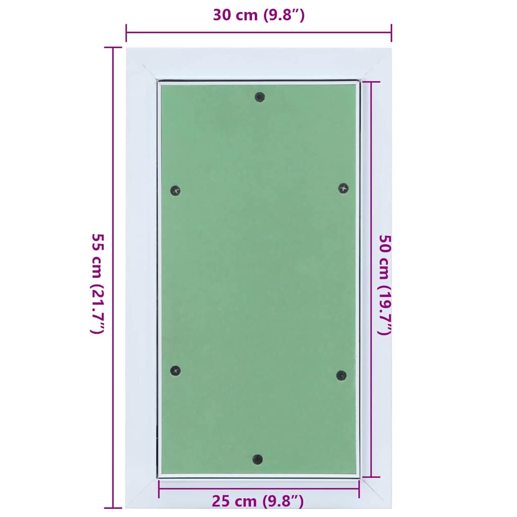 Hozzáférési panel zöld és ezüst 30 x 55 cm