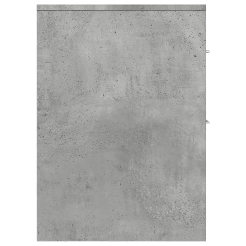 Betonszürke szerelt fa görgős keskeny fürdőszobaszekrény