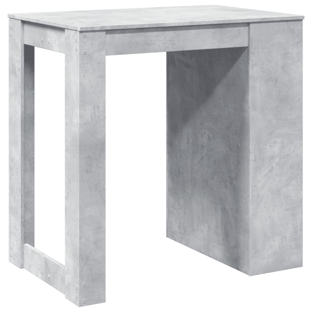Betonszürke szerelt fa bárasztal 102 x 70 x 103,5 cm