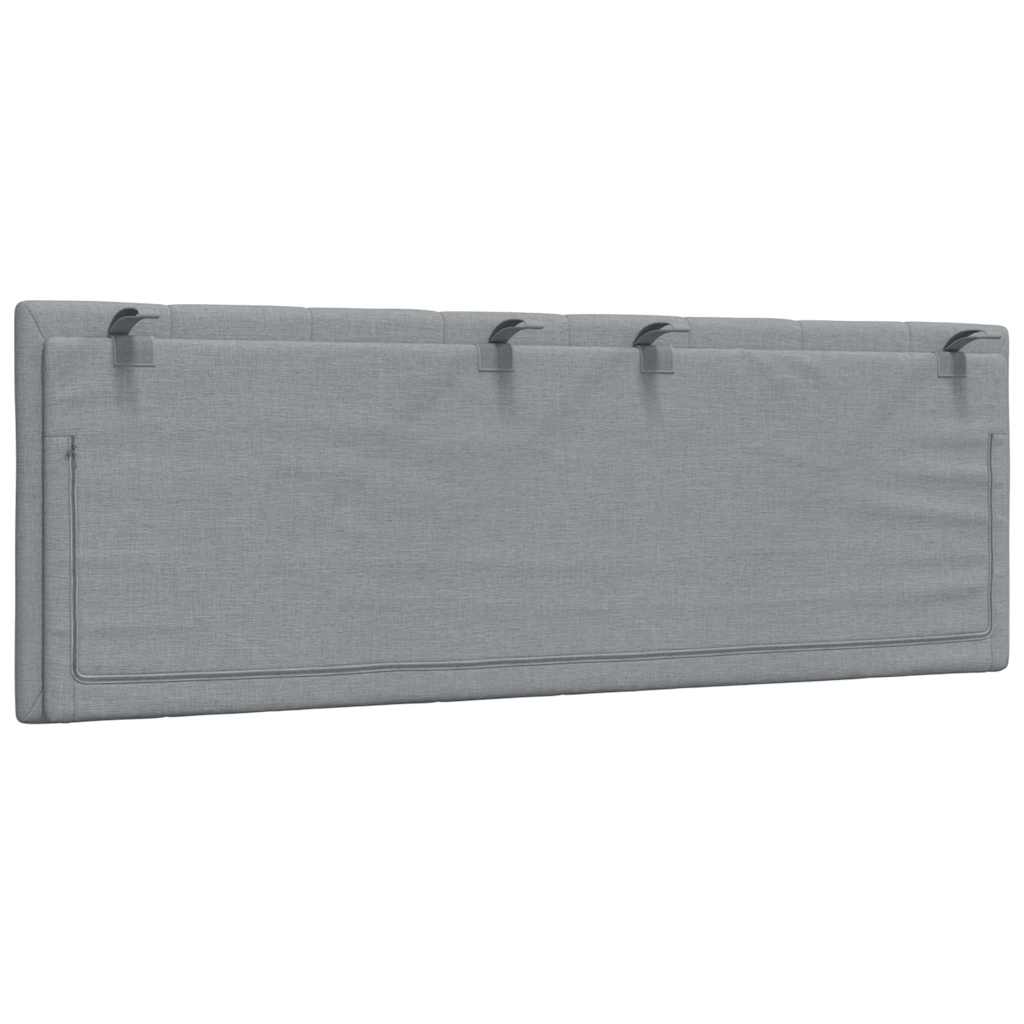 Világosszürke szövet fejtámla párna 140 cm