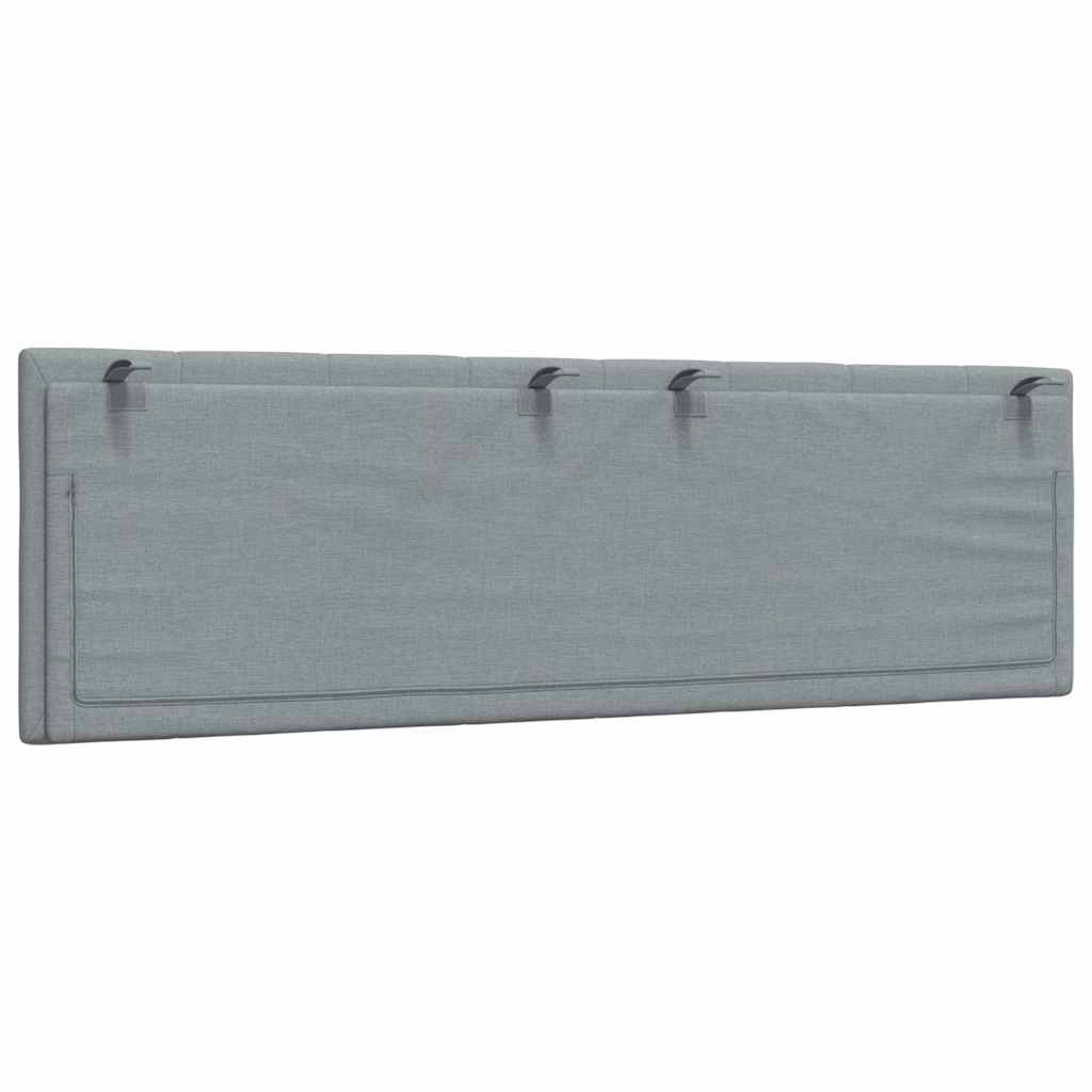 Világosszürke szövet fejtámla párna 160 cm