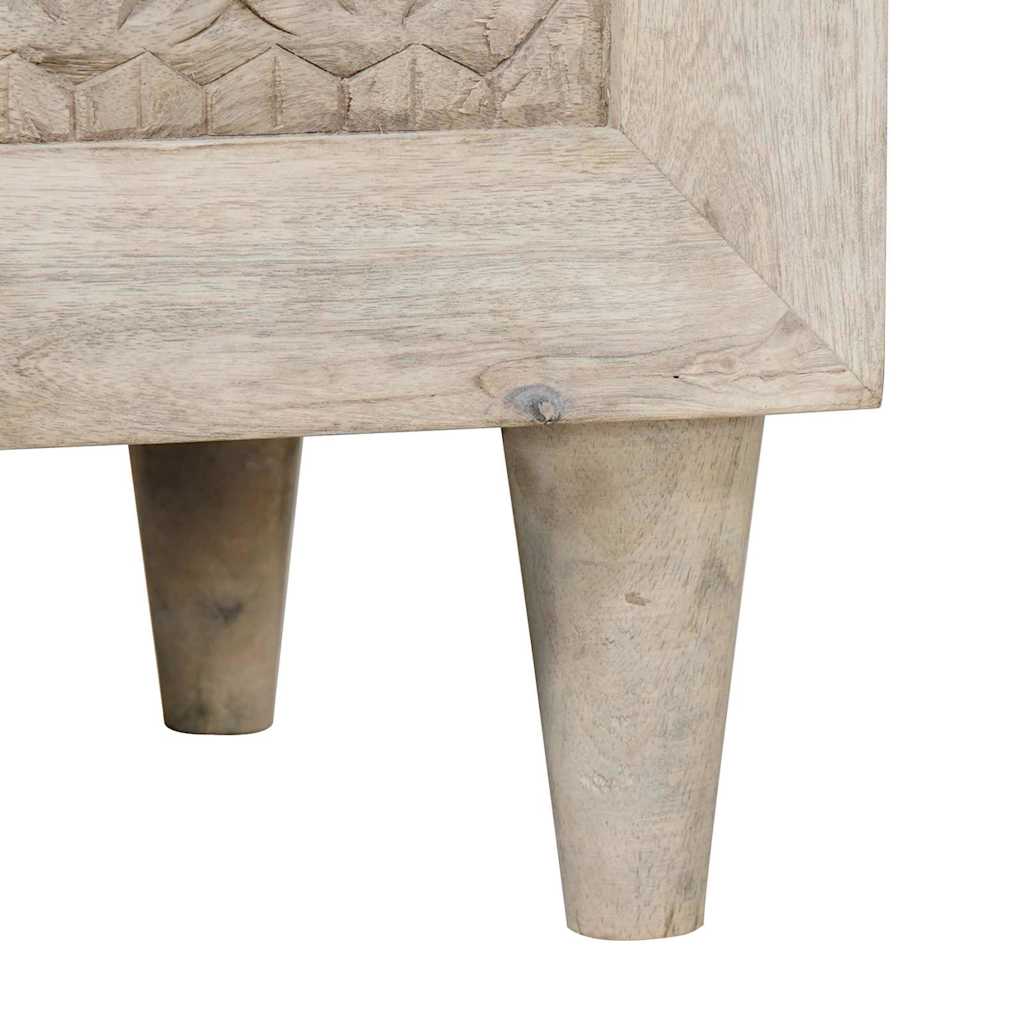 Széf 2 pcs fehér 120 x 33,5 x 75 cm tömör mangófa