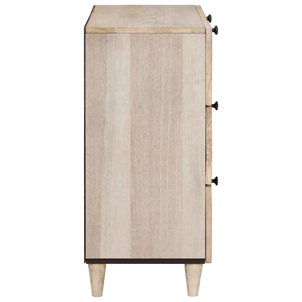 Széf 3 pcs fehér 180 x 33,5 x 75 cm tömör mangófa