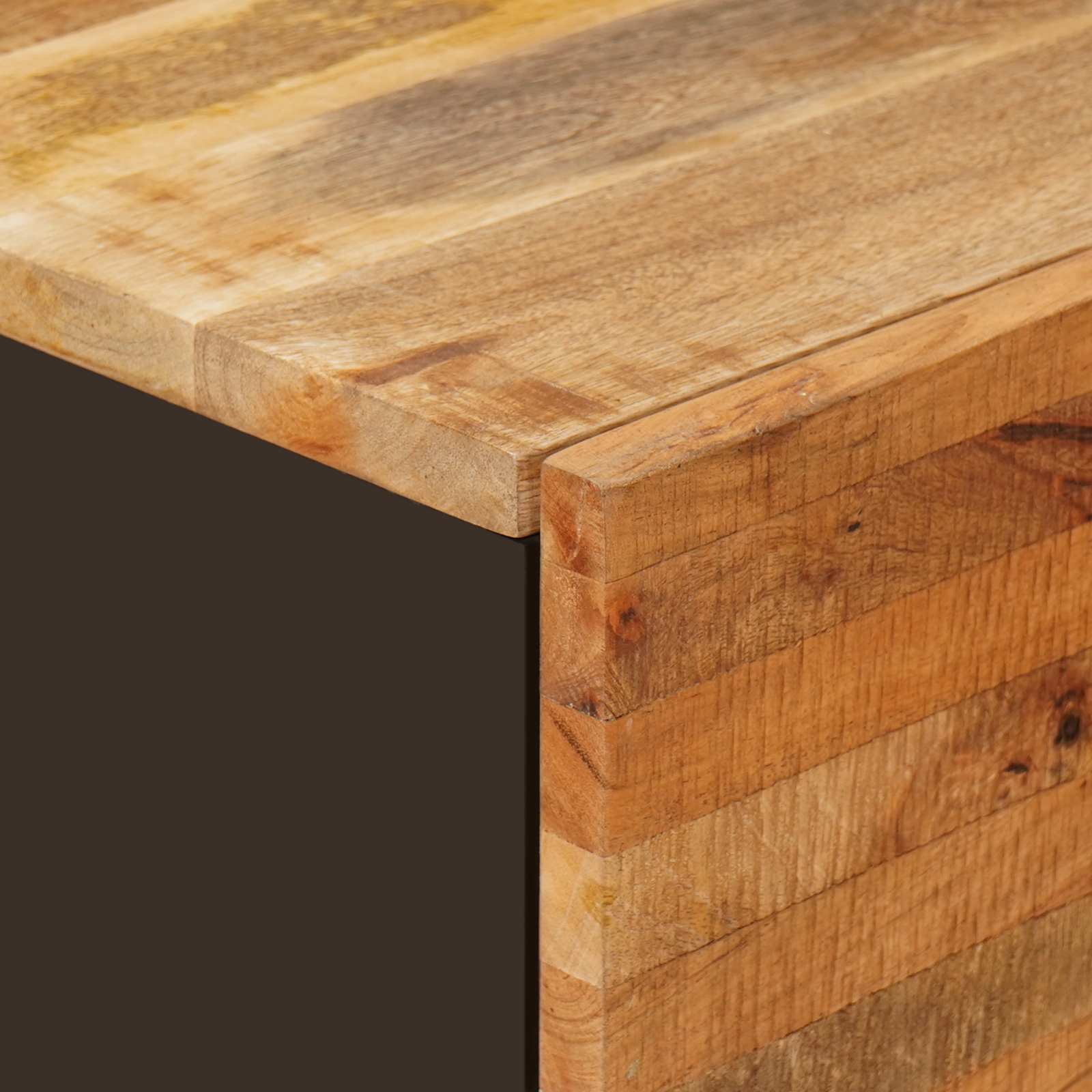 Széf 3 pcs barna 60 x 33 x 75 cm tömör mangófát