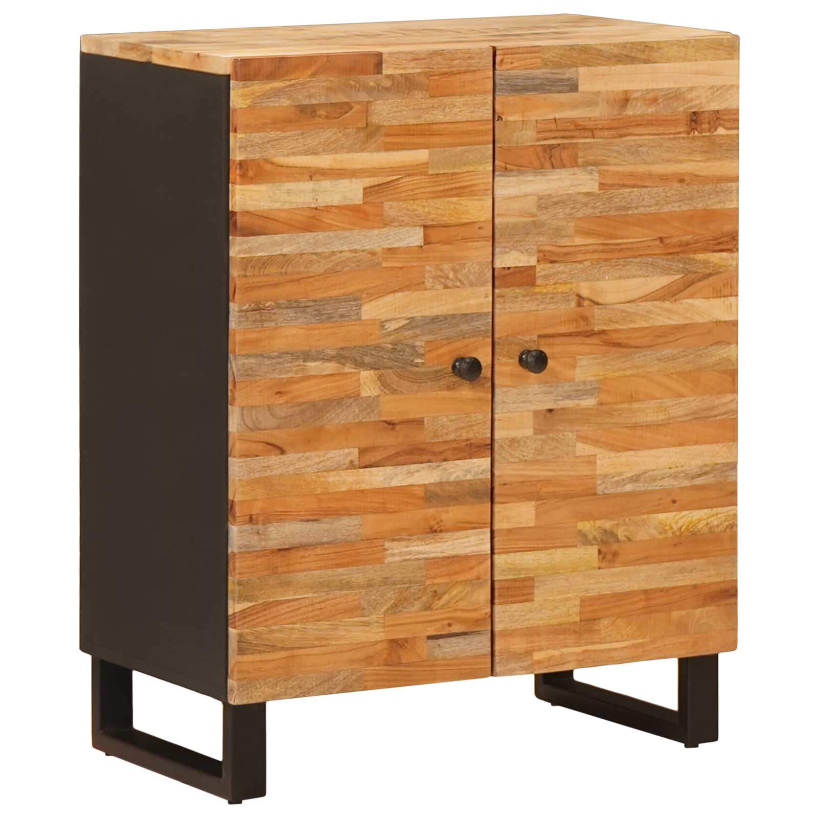 Széf 3 pcs barna 60 x 33 x 75 cm tömör mangófát