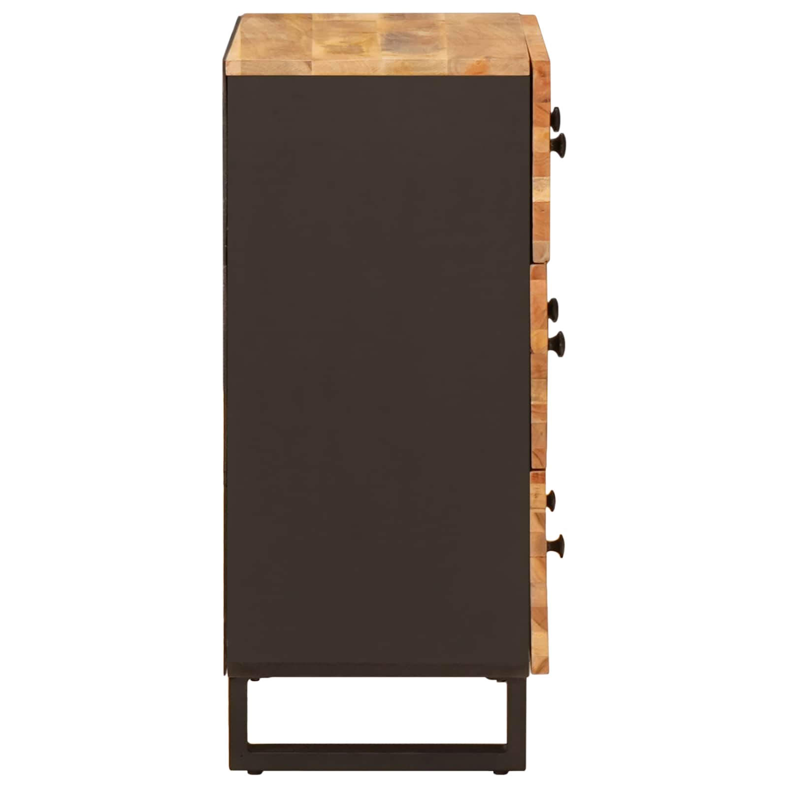 Széf 3 pcs barna 60 x 33 x 75 cm tömör mangófát
