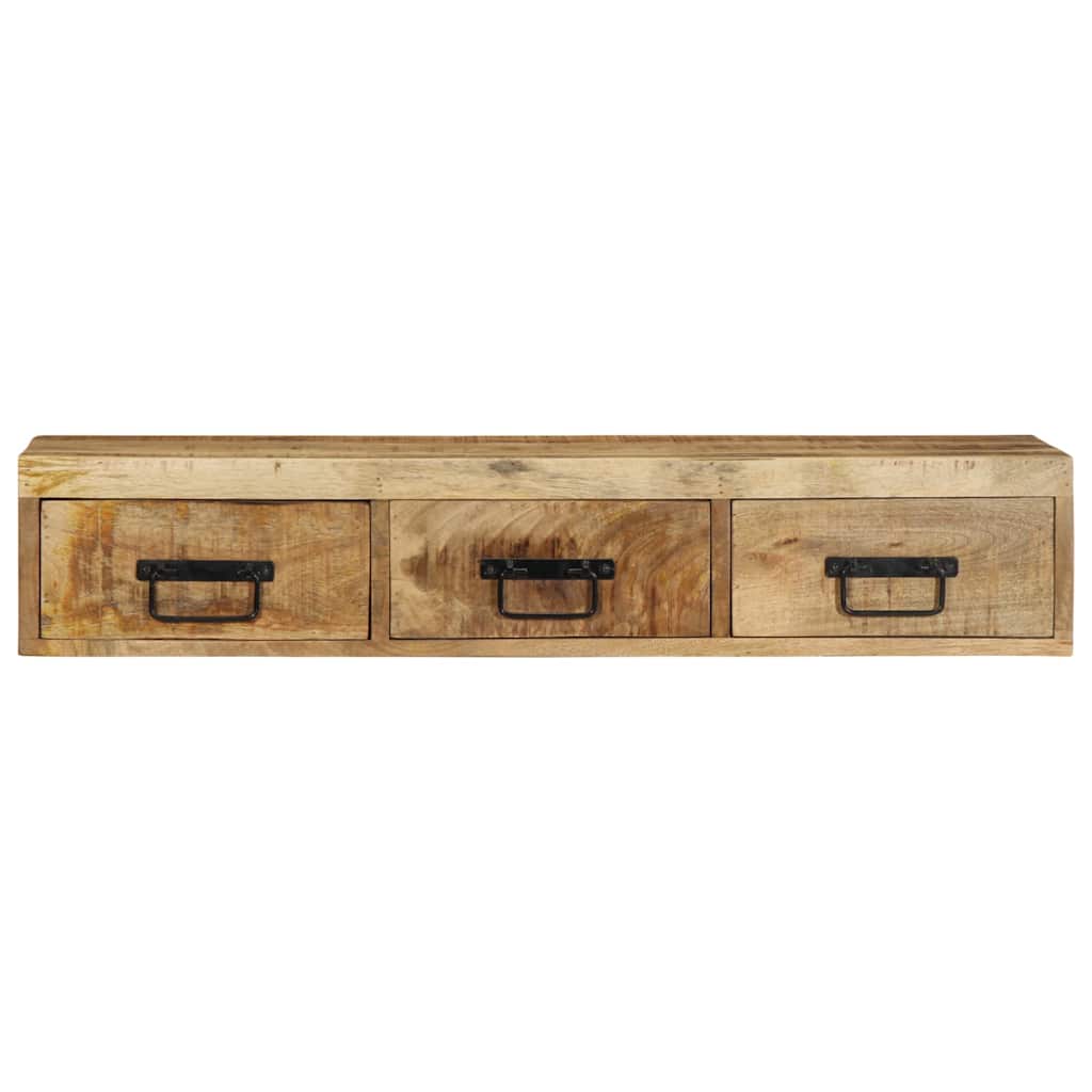Tömör nyers mangófa falra szerelhető tv-szekrény 100x30x19 cm