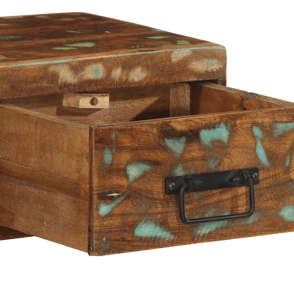 Tömör újrahasznosított falra szerelhető tv-szekrény 100x30x19cm