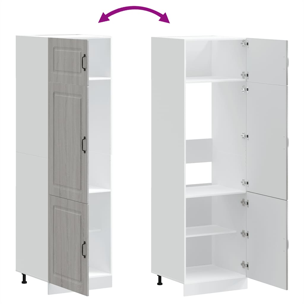 Konyhaszekrény kalmar szürke sonoma műszaki fa