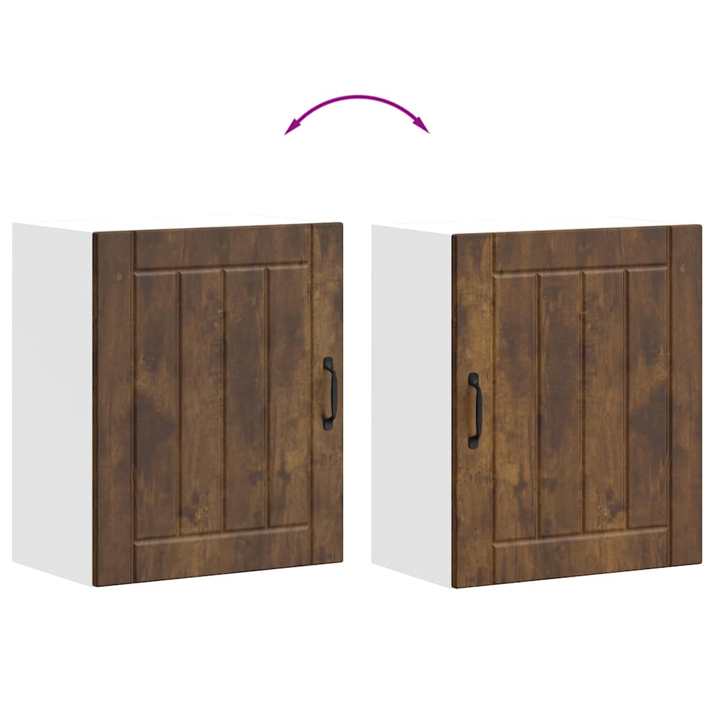 Konyhai fali szekrény lucca füstölt tölgy szerelt fa