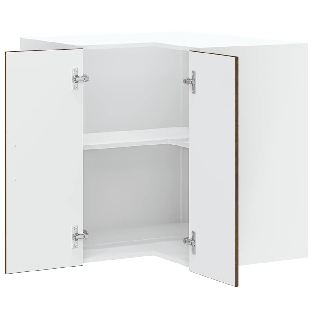 Lucca barna tölgy szerelt fa konyhai fali sarokszekrény