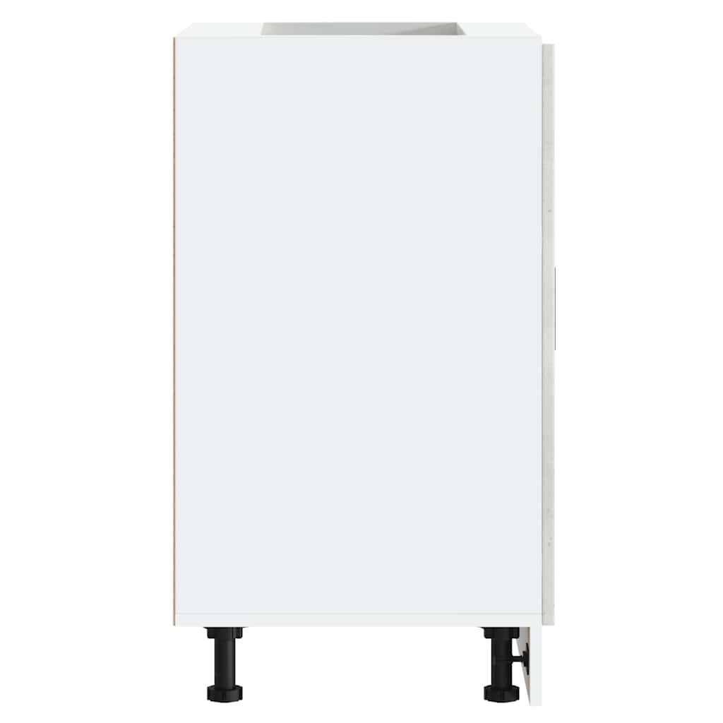 Porto betonszürke szerelt fa konyhai alapszekrény