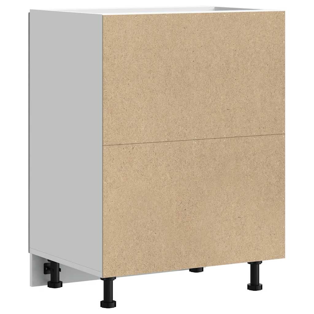 Porto betonszürke szerelt fa konyhai alapszekrény