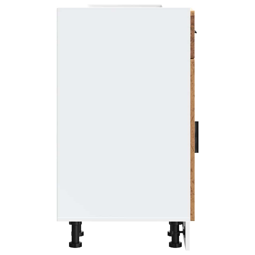 Porto antik fa színű szerelt fa konyhai alapszekrény