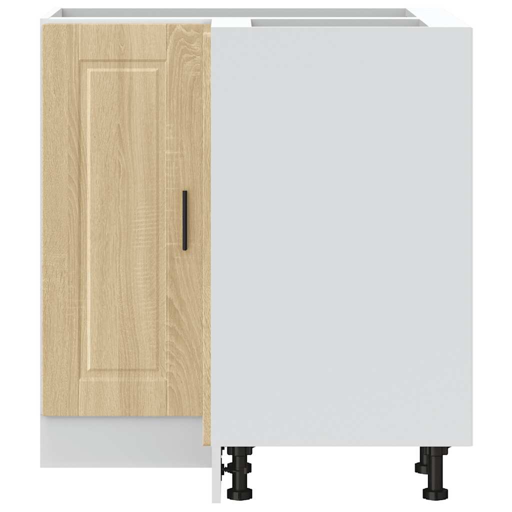 Porto sonoma tölgy színű szerelt fa konyha sarokszekrény