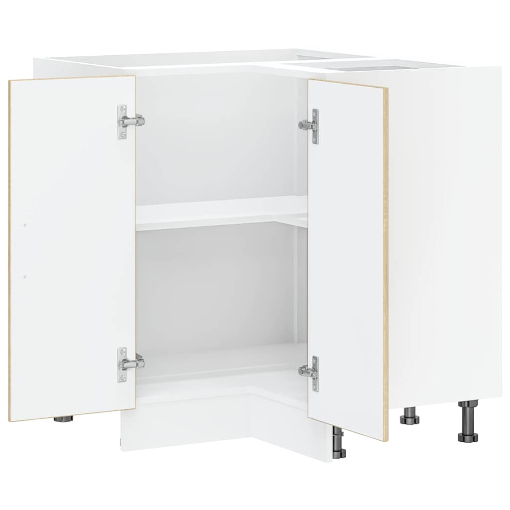 Porto sonoma tölgy színű szerelt fa konyha sarokszekrény