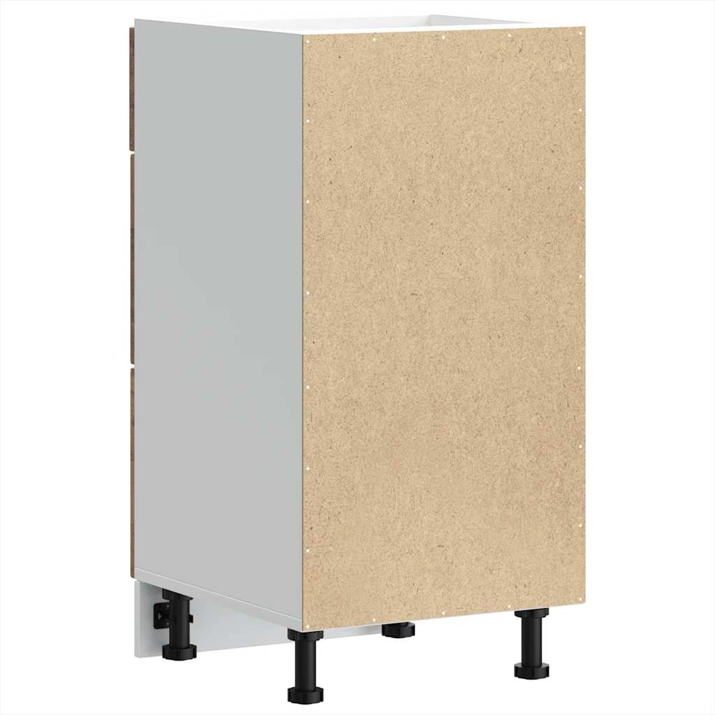 Porto antik fa színű szerelt fa konyhai alapszekrény