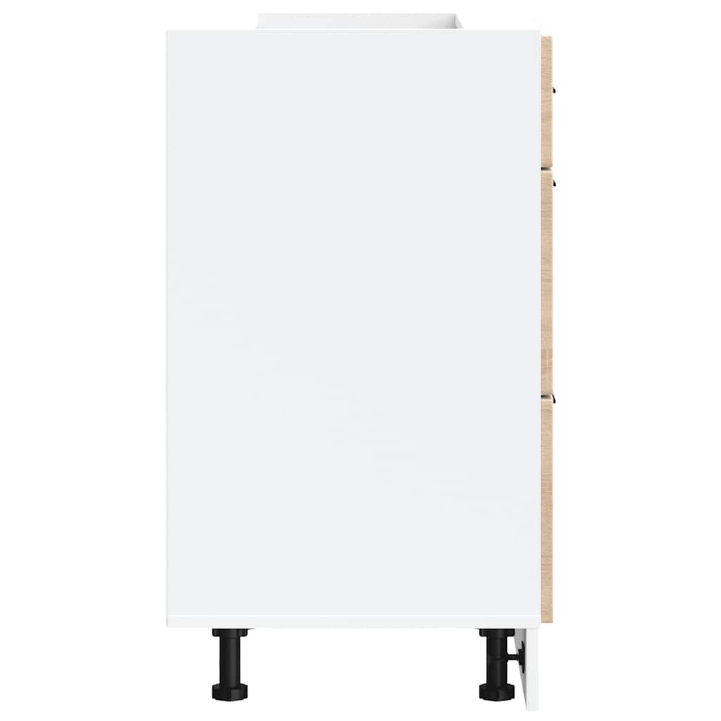 Porto sonoma tölgy színű szerelt fa konyhai alapszekrény