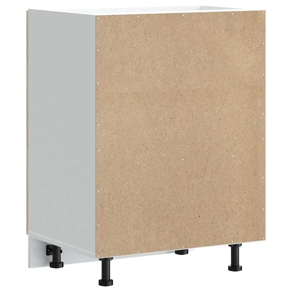 Porto sonoma tölgy színű szerelt fa konyhai alapszekrény