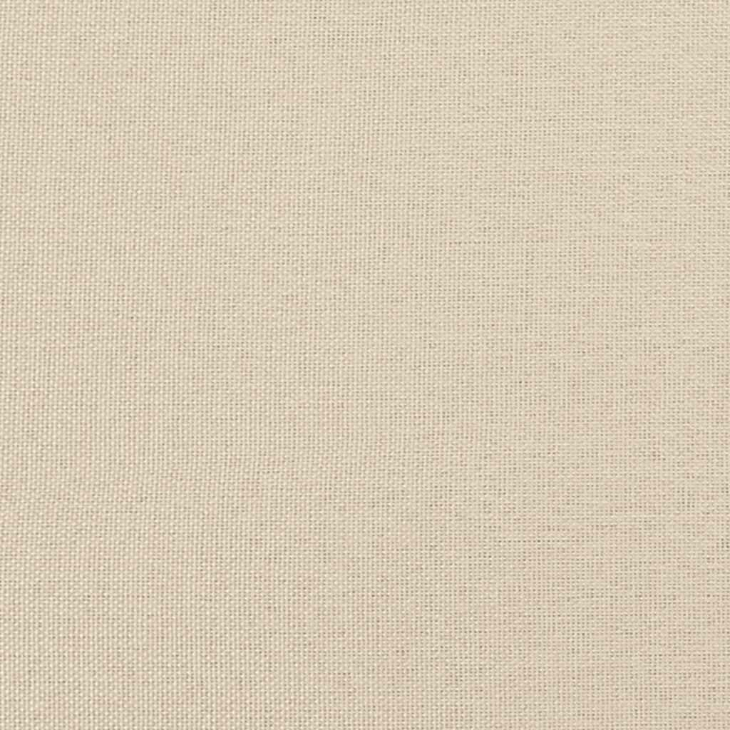 Krémszínű szövet ágykeret matrac nélkül hanko 200 x 200 cm