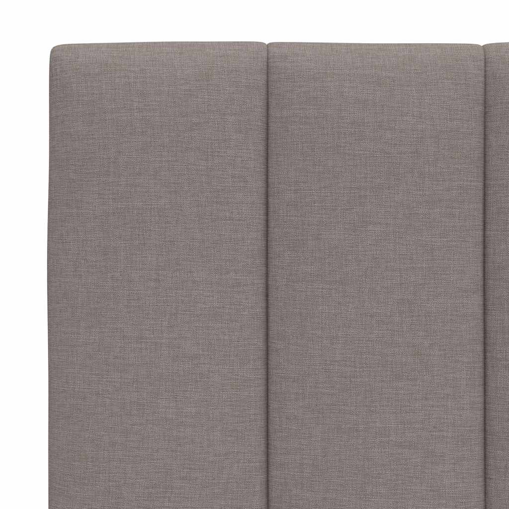 Ágy matraccal taupe 200x200 cm szövet