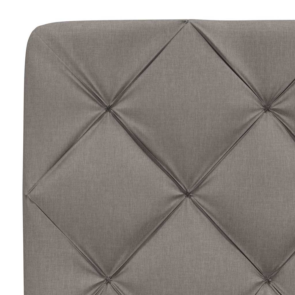 Ágy matraccal taupe 200x200 cm szövet
