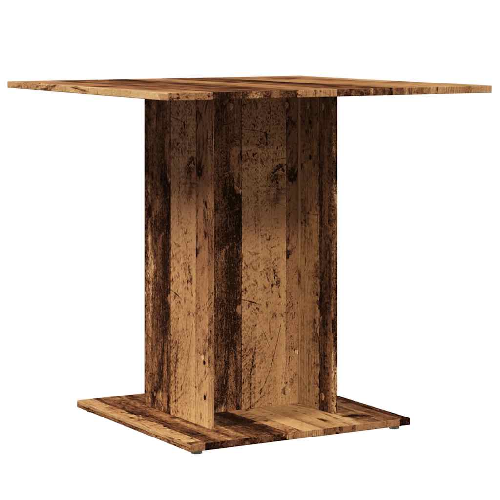 Antik fa színű szerelt fa étkezőasztal 80 x 80 x 75 cm Antik fa színű szerelt fa étkezőasztal 80 x 80 x 75 cm