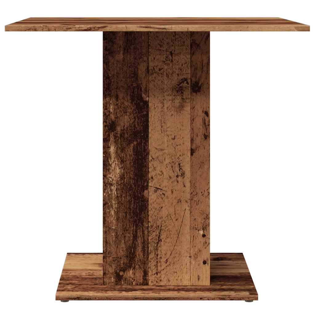Antik fa színű szerelt fa étkezőasztal 80 x 80 x 75 cm Antik fa színű szerelt fa étkezőasztal 80 x 80 x 75 cm