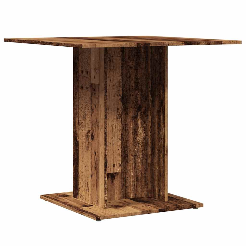 Antik fa színű szerelt fa étkezőasztal 80 x 80 x 75 cm Antik fa színű szerelt fa étkezőasztal 80 x 80 x 75 cm