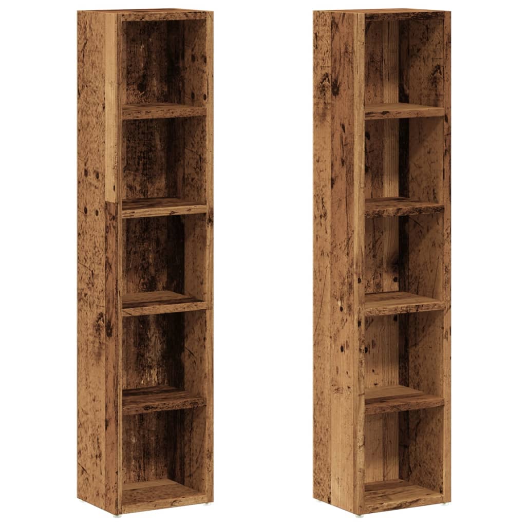 2 db antik fa színű szerelt fa cd-tartó szekrény 21x16x93,5 cm 2 db antik fa színű szerelt fa cd-tartó szekrény 21x16x93,5 cm