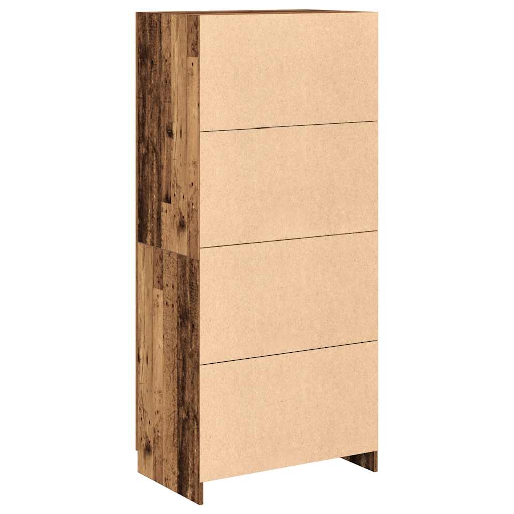 Antik fa színű szerelt fa ruhásszekrény 80x52x180 cm Antik fa színű szerelt fa ruhásszekrény 80x52x180 cm