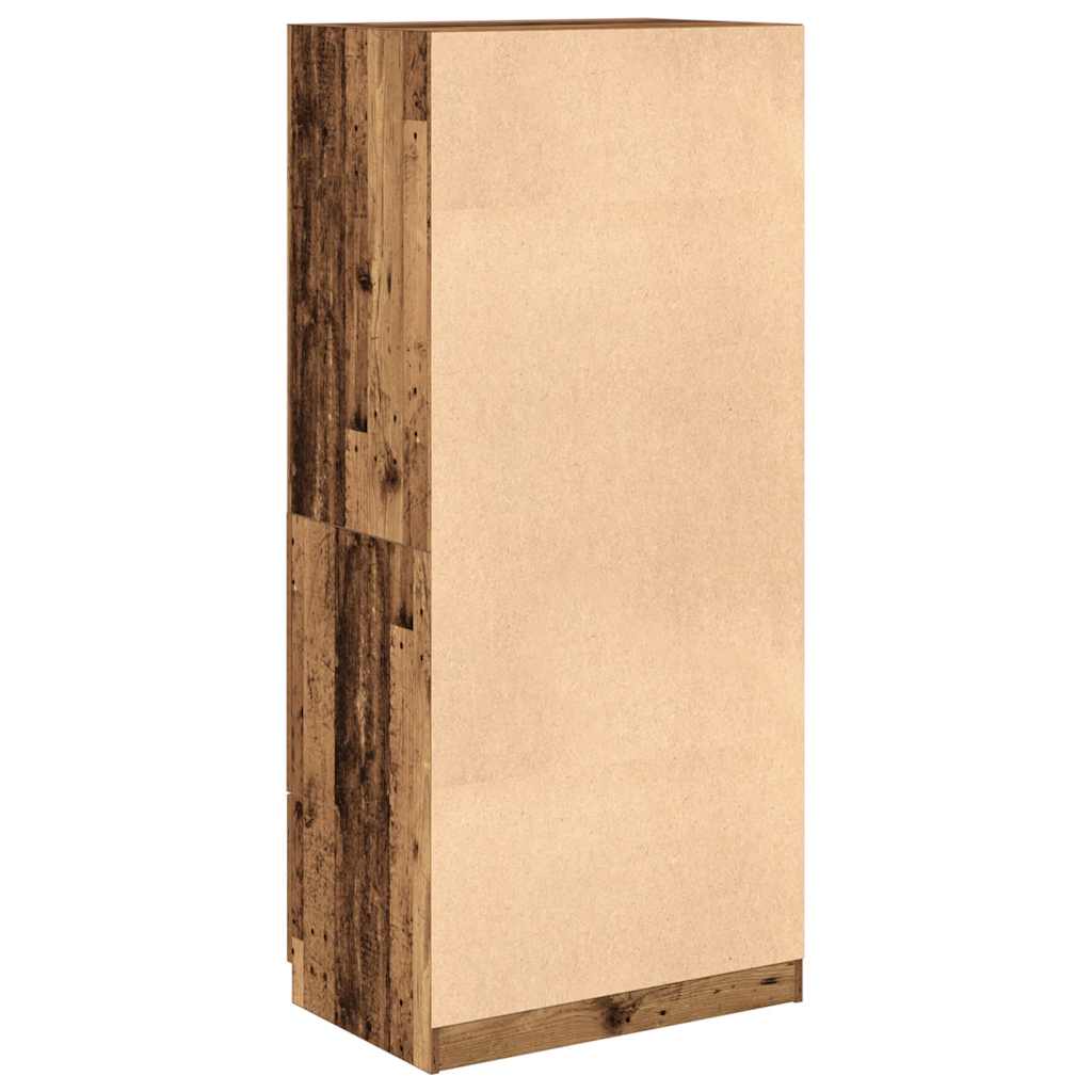Antik fa színű szerelt fa ruhásszekrény 80x52x180 cm Antik fa színű szerelt fa ruhásszekrény 80x52x180 cm