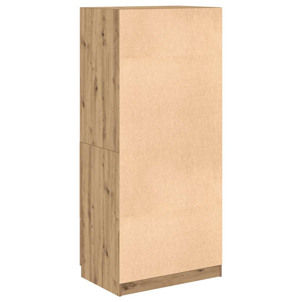 Kézműves tölgy színű szerelt fa ruhásszekrény 80x52x180 cm Kézműves tölgy színű szerelt fa ruhásszekrény 80x52x180 cm