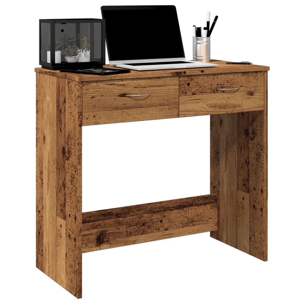 Antik fa színű szerelt fa íróasztal 80 x 40 x 75 cm Antik fa színű szerelt fa íróasztal 80 x 40 x 75 cm