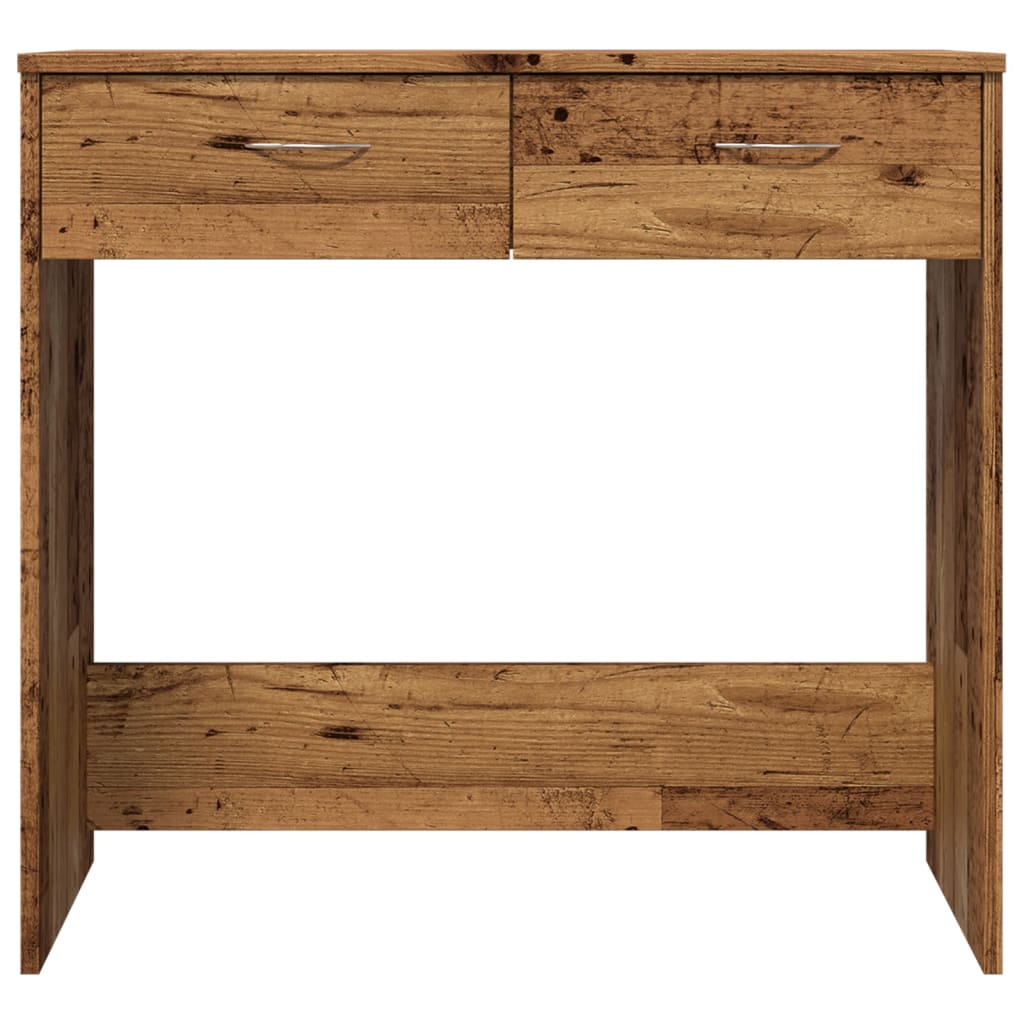 Antik fa színű szerelt fa íróasztal 80 x 40 x 75 cm Antik fa színű szerelt fa íróasztal 80 x 40 x 75 cm