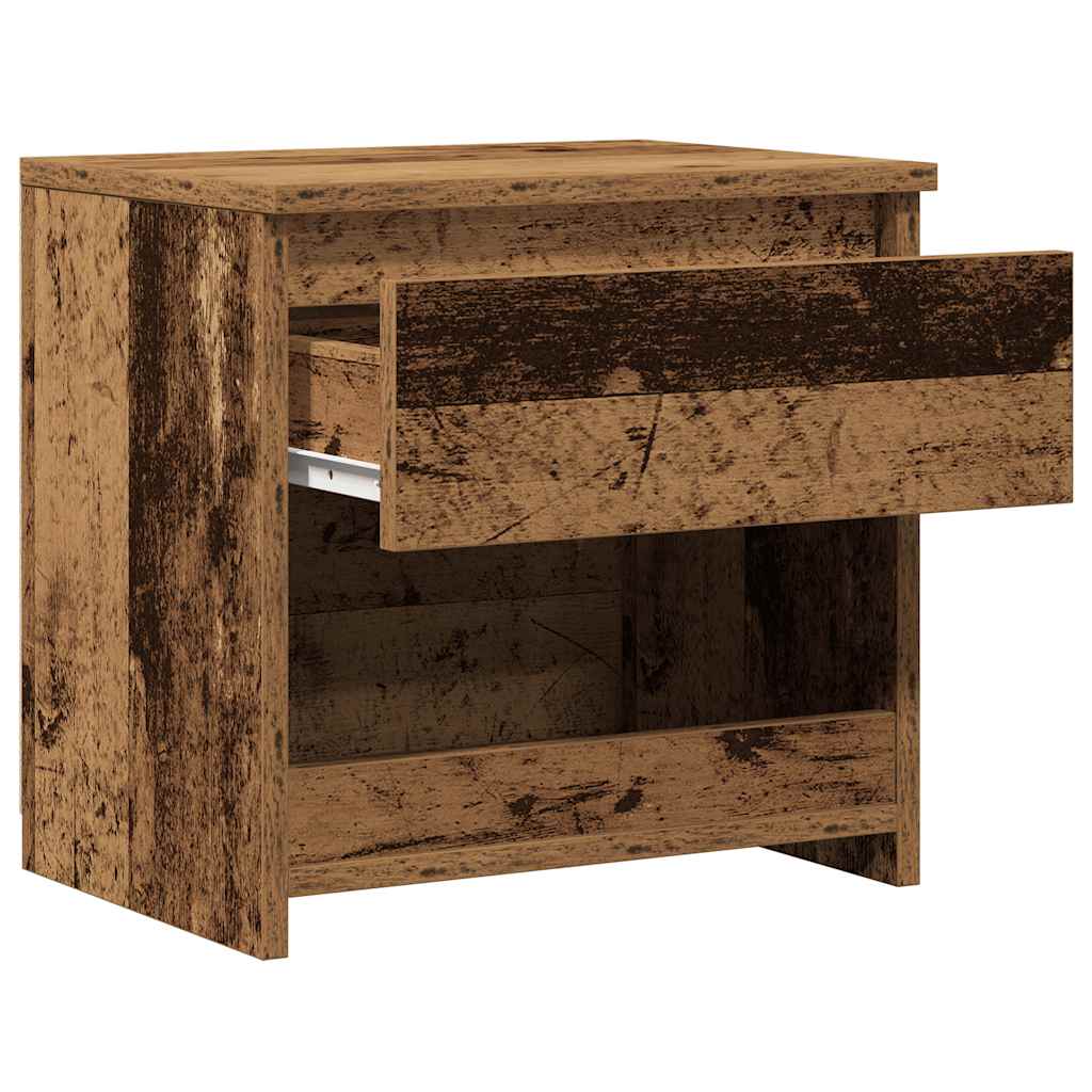 2 db antik fa forgácslap éjjeliszekrény 40 x 30 x 39 cm