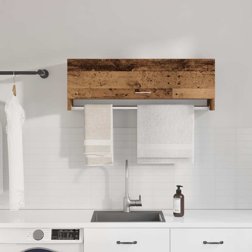 Szekrény régi fa 100x32,5x35 cm gépelt fa