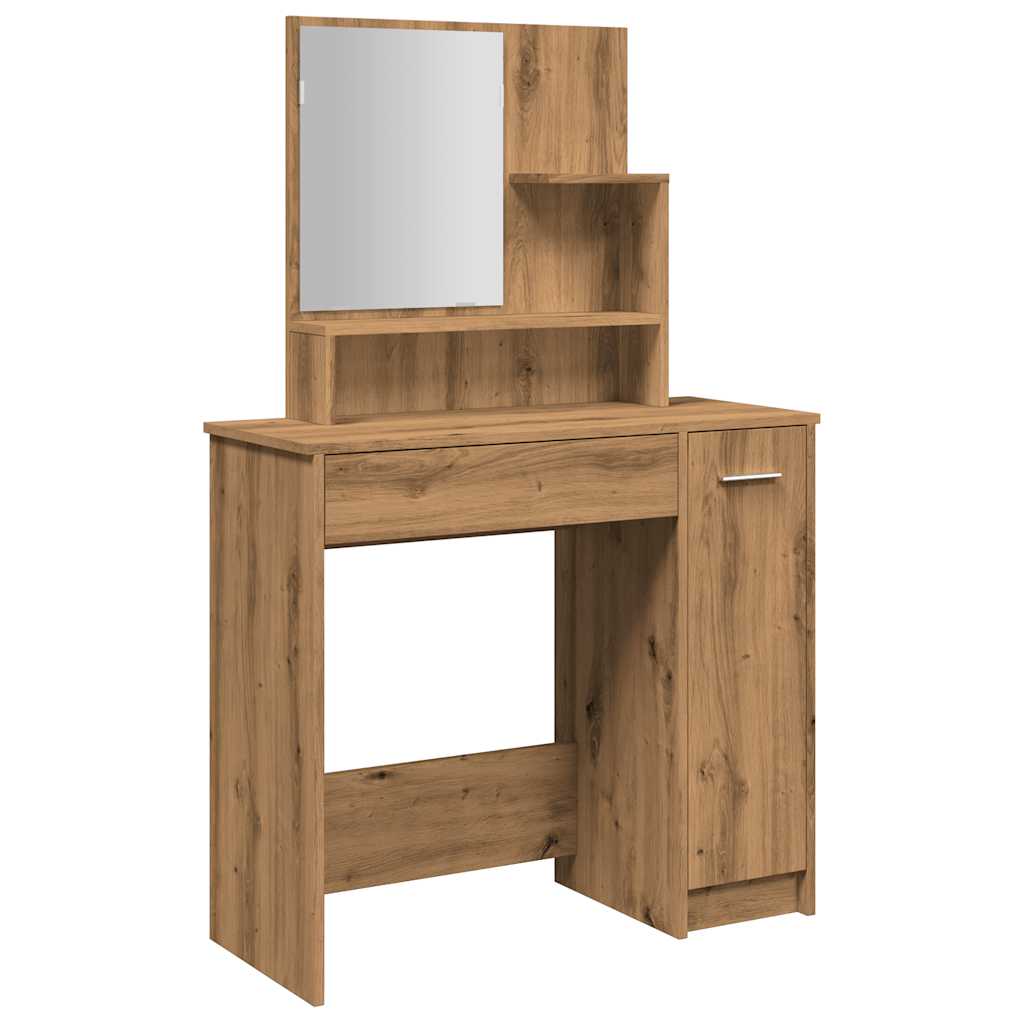 Fésülködőasztal tükörrel artisan oak 74,5x40x141 cm Fésülködőasztal tükörrel artisan oak 74,5x40x141 cm