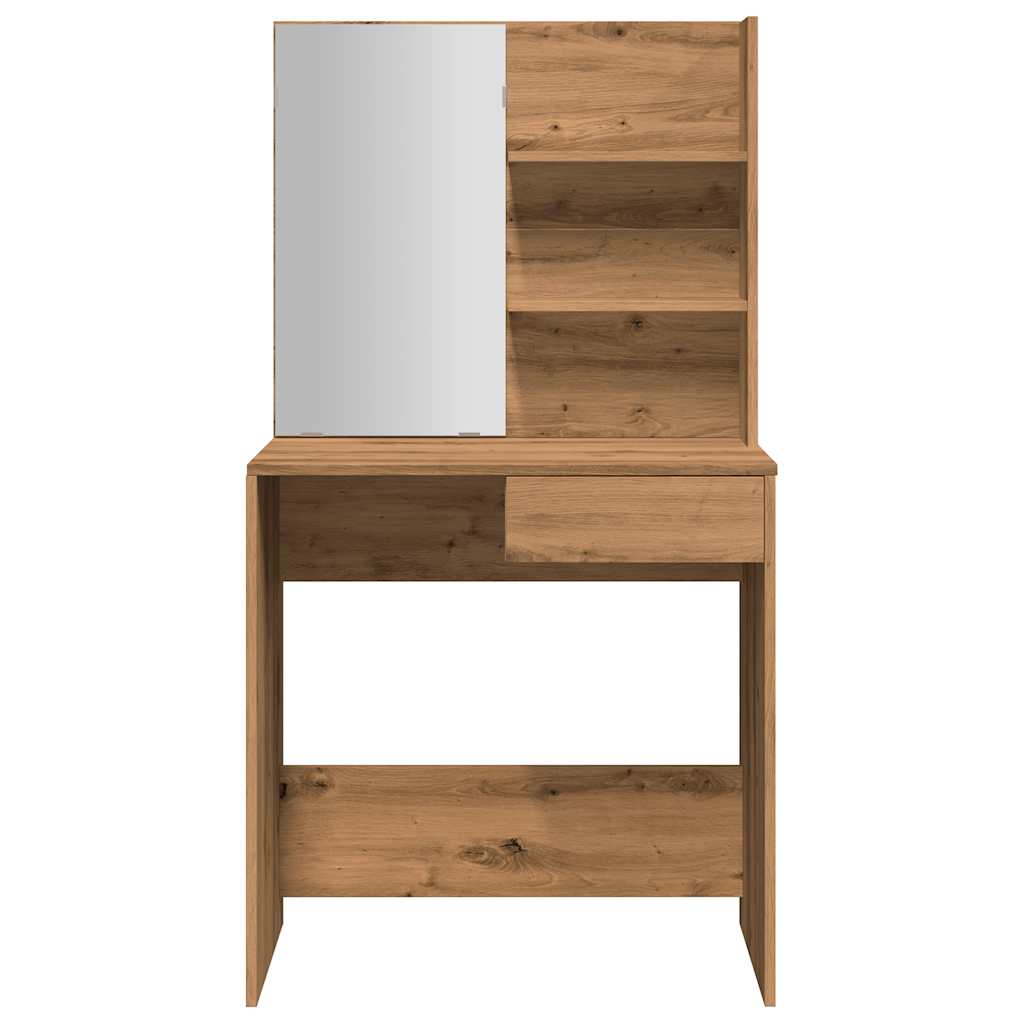 Fésülködőasztal tükörrel artisan oak 74,5x40x141 cm Fésülködőasztal tükörrel artisan oak 74,5x40x141 cm